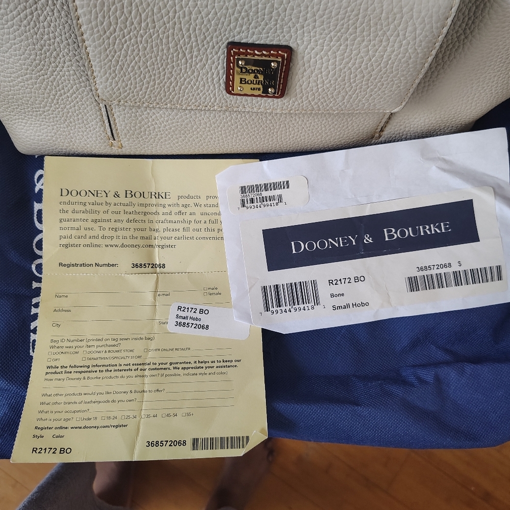 Dooney & Bourke Cream Hobo Bag